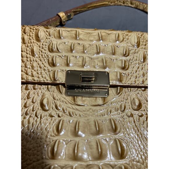 Brahmin Manhattan Melbourne Crossbody Shoulder Croc Embossed‎ Leather Bag - Picture 3 of 11